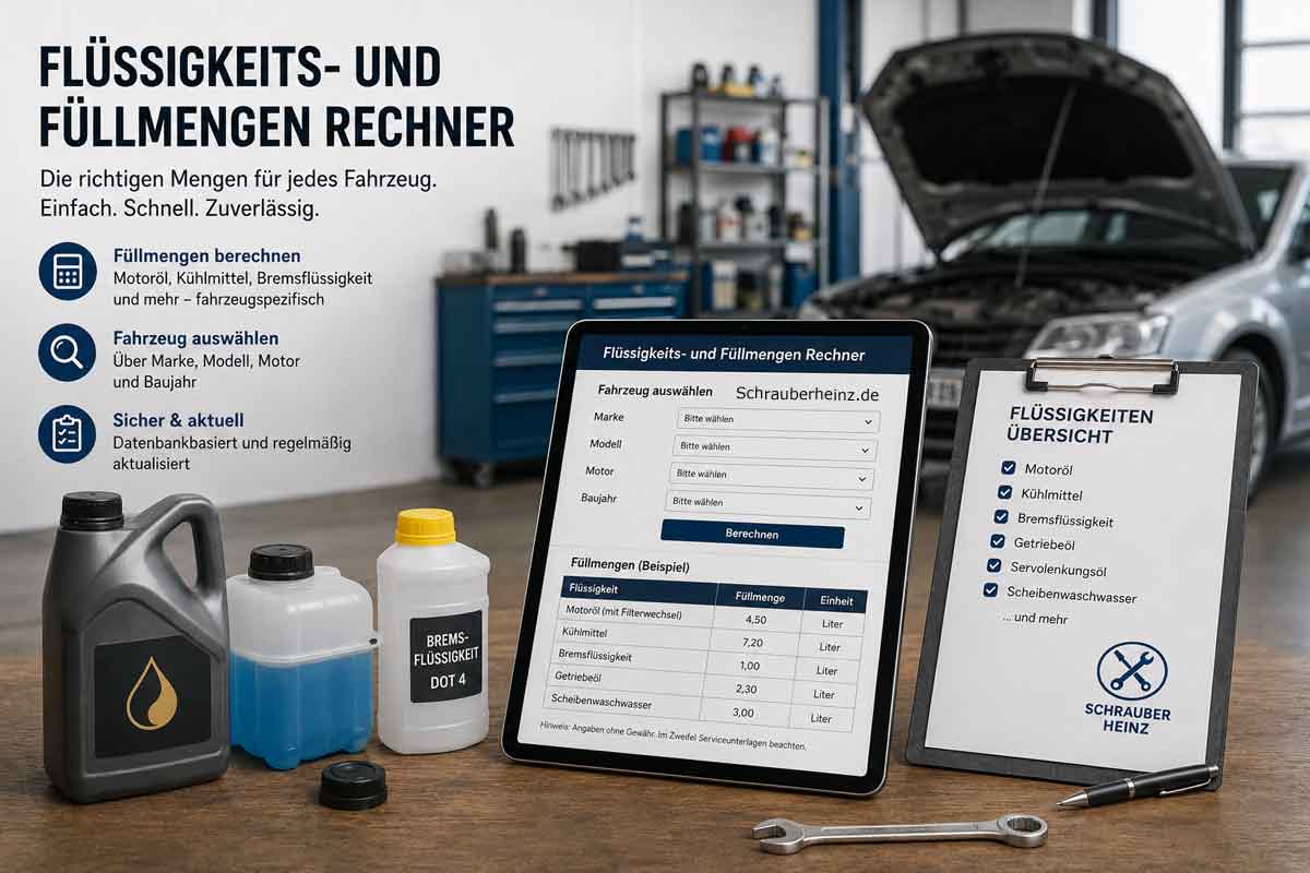 Füllmengen Rechner W201, W202, R170