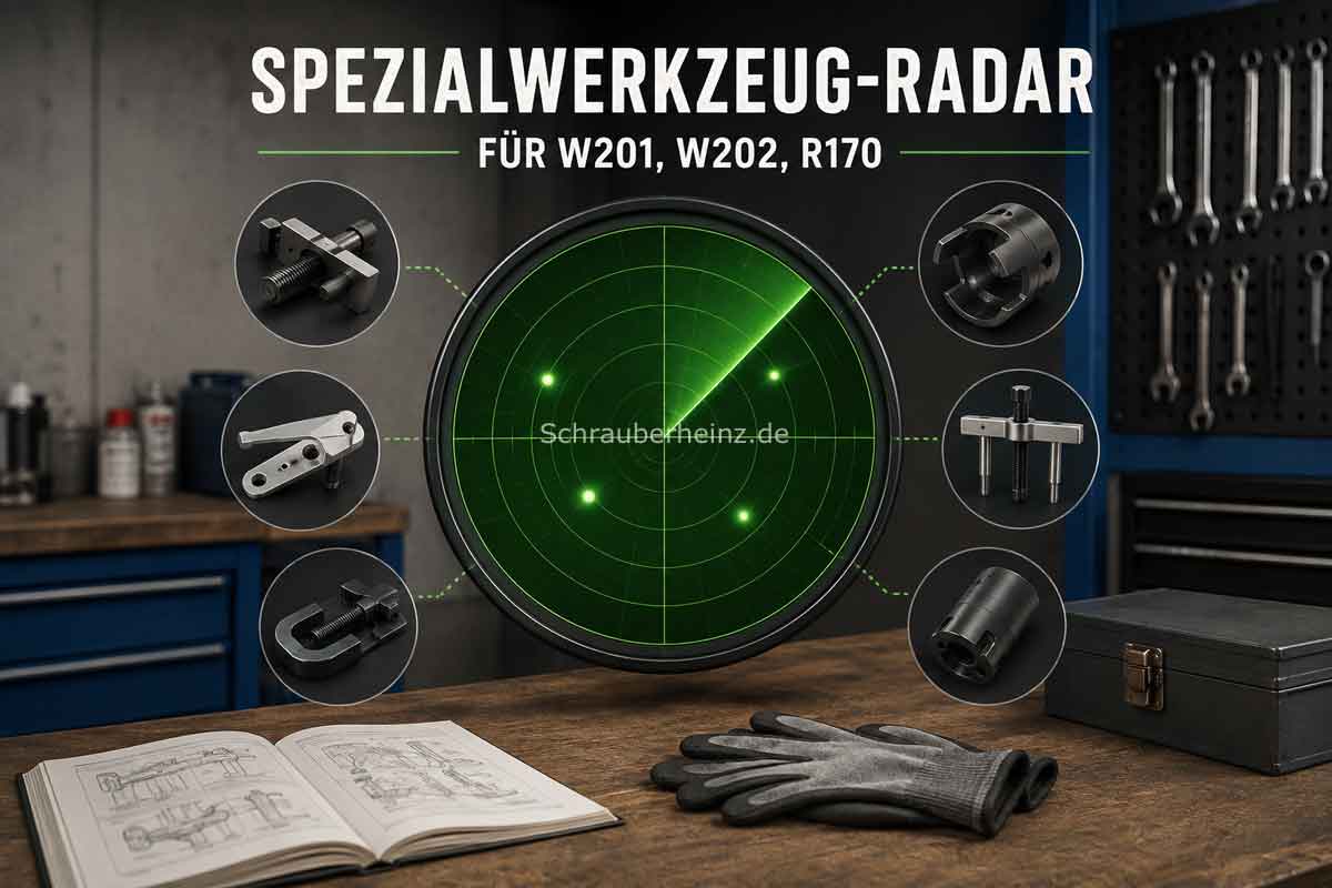 Spezialwerkzeug-Radar für Mercedes W201, W202, R170