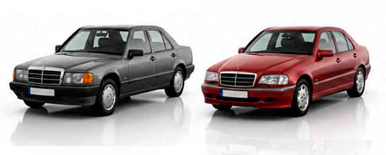 Evolution der Mercedes-Benz Mittelklasse (W201 & W202
